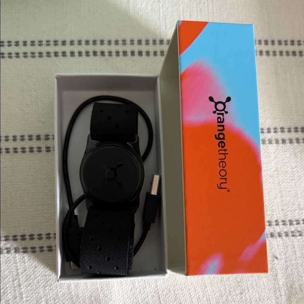 Orangetheory Black Fitness Wearable with Colorful Branded Box